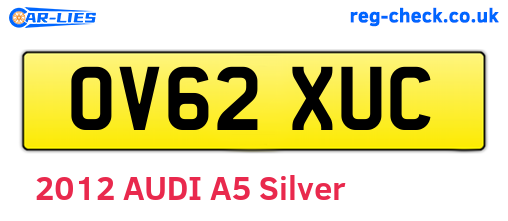 OV62XUC are the vehicle registration plates.