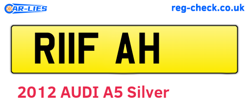 R11FAH are the vehicle registration plates.