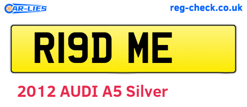 R19DME are the vehicle registration plates.