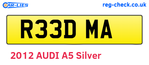 R33DMA are the vehicle registration plates.