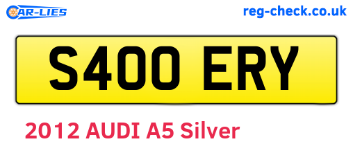 S400ERY are the vehicle registration plates.
