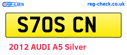 S70SCN are the vehicle registration plates.