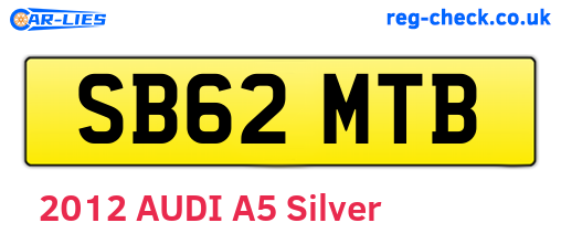 SB62MTB are the vehicle registration plates.