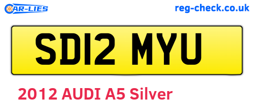 SD12MYU are the vehicle registration plates.