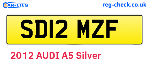 SD12MZF are the vehicle registration plates.