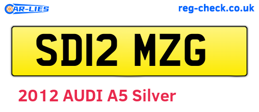 SD12MZG are the vehicle registration plates.