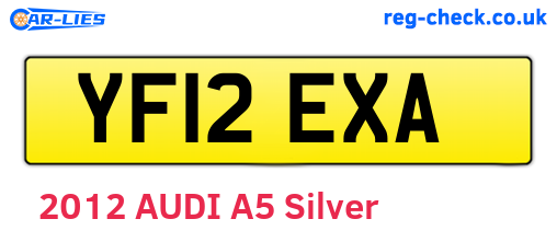 YF12EXA are the vehicle registration plates.