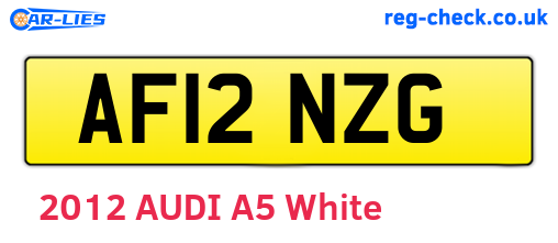 AF12NZG are the vehicle registration plates.