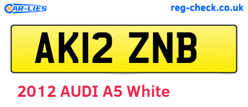 AK12ZNB are the vehicle registration plates.