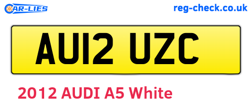 AU12UZC are the vehicle registration plates.