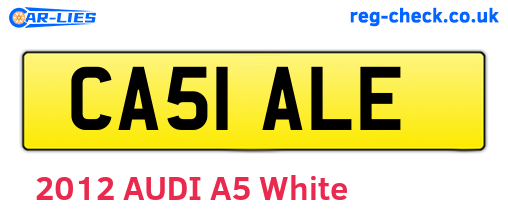 CA51ALE are the vehicle registration plates.