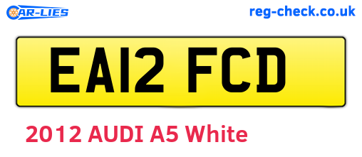 EA12FCD are the vehicle registration plates.