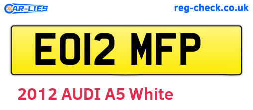 EO12MFP are the vehicle registration plates.