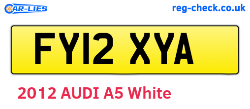 FY12XYA are the vehicle registration plates.