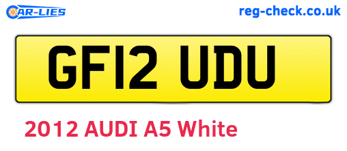 GF12UDU are the vehicle registration plates.