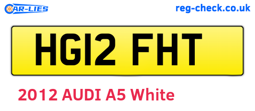 HG12FHT are the vehicle registration plates.