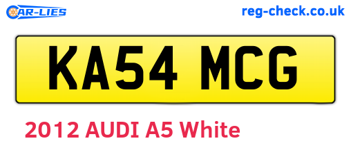 KA54MCG are the vehicle registration plates.