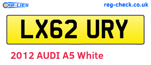LX62URY are the vehicle registration plates.