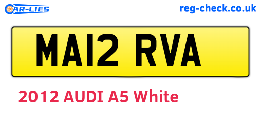 MA12RVA are the vehicle registration plates.