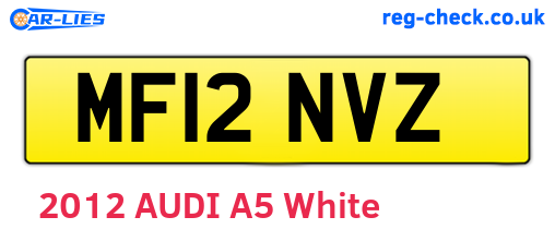 MF12NVZ are the vehicle registration plates.