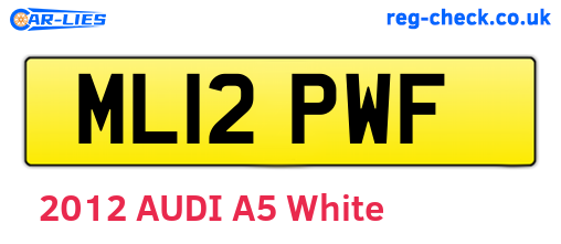 ML12PWF are the vehicle registration plates.
