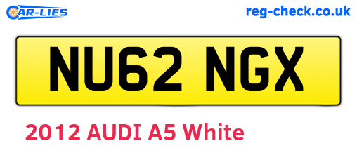 NU62NGX are the vehicle registration plates.