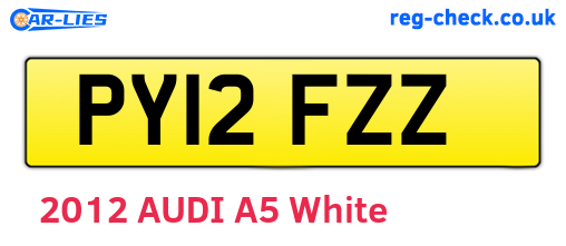 PY12FZZ are the vehicle registration plates.