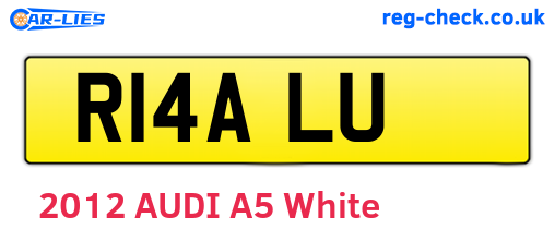 R14ALU are the vehicle registration plates.