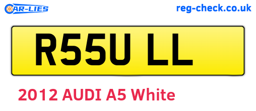 R55ULL are the vehicle registration plates.