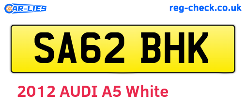 SA62BHK are the vehicle registration plates.