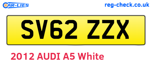 SV62ZZX are the vehicle registration plates.