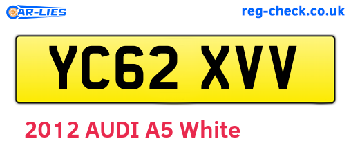 YC62XVV are the vehicle registration plates.
