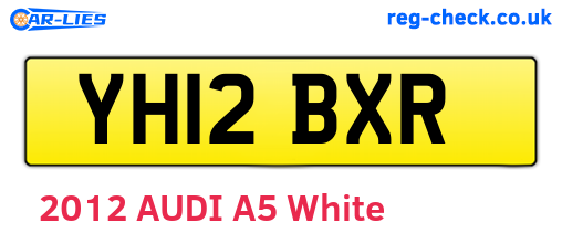 YH12BXR are the vehicle registration plates.