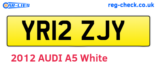 YR12ZJY are the vehicle registration plates.