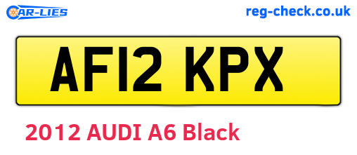AF12KPX are the vehicle registration plates.