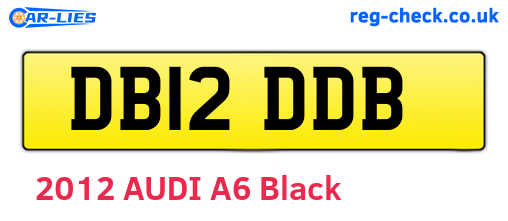 DB12DDB are the vehicle registration plates.