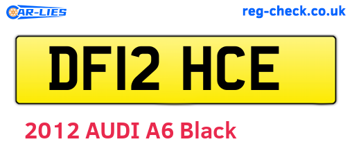 DF12HCE are the vehicle registration plates.