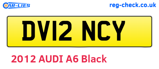 DV12NCY are the vehicle registration plates.