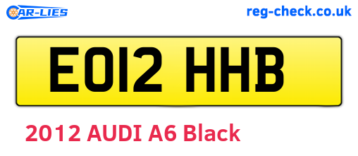 EO12HHB are the vehicle registration plates.