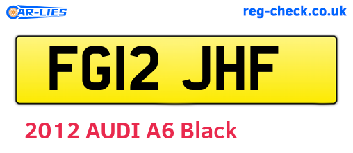 FG12JHF are the vehicle registration plates.