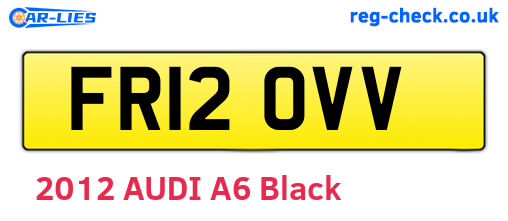 FR12OVV are the vehicle registration plates.