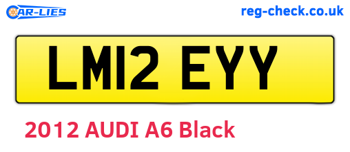 LM12EYY are the vehicle registration plates.