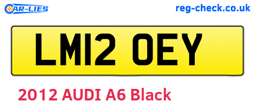 LM12OEY are the vehicle registration plates.