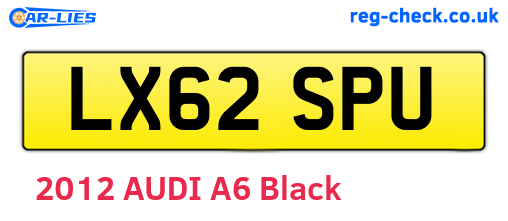 LX62SPU are the vehicle registration plates.