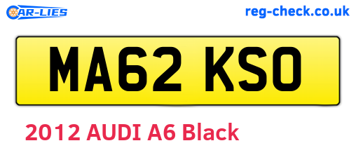 MA62KSO are the vehicle registration plates.