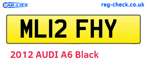 ML12FHY are the vehicle registration plates.