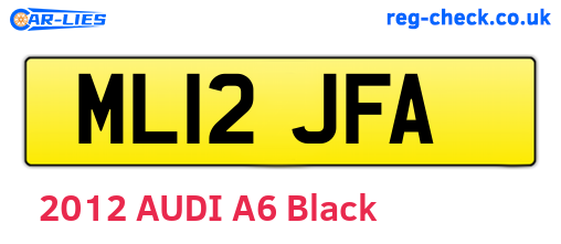 ML12JFA are the vehicle registration plates.