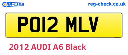 PO12MLV are the vehicle registration plates.