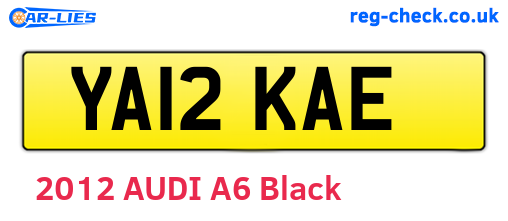 YA12KAE are the vehicle registration plates.