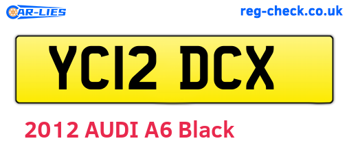 YC12DCX are the vehicle registration plates.
